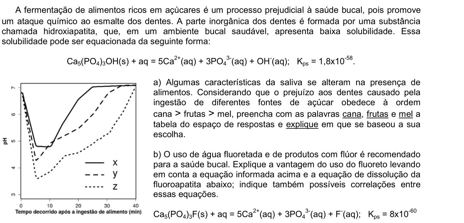 Questão 1 no caderno  da 2ª fase da UNICAMP 2019
