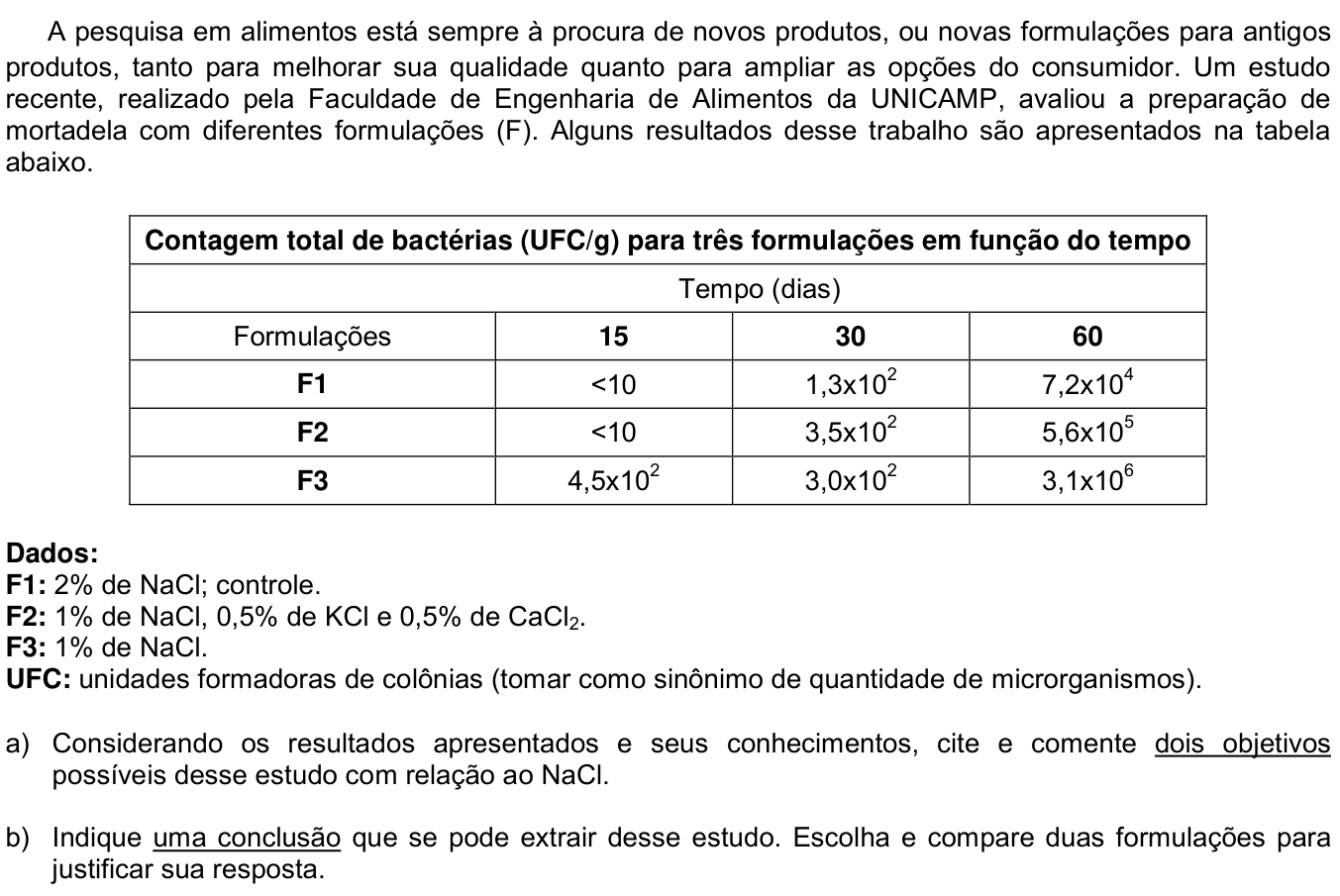 Questão 2 no caderno  da 2ª fase da UNICAMP 2019