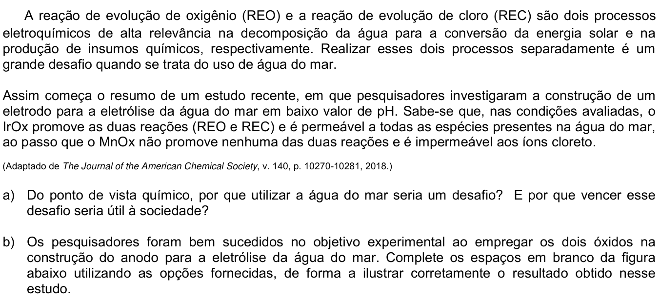 Questão 6 no caderno  da 2ª fase da UNICAMP 2019