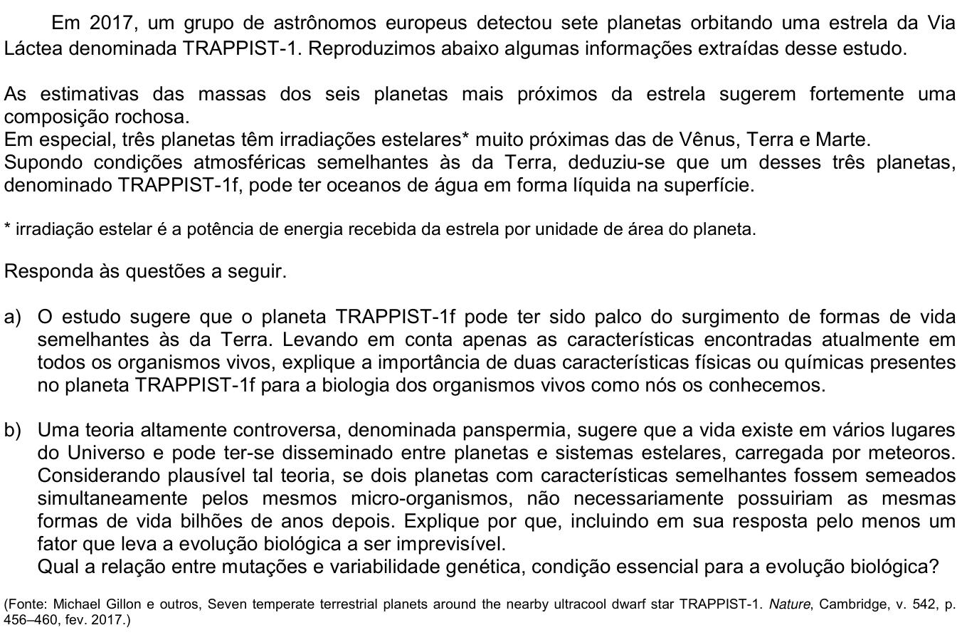 Questão 13 no caderno  da 2ª fase da UNICAMP 2019