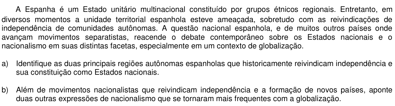 Questão 2 no caderno  da 2ª fase da UNICAMP 2019