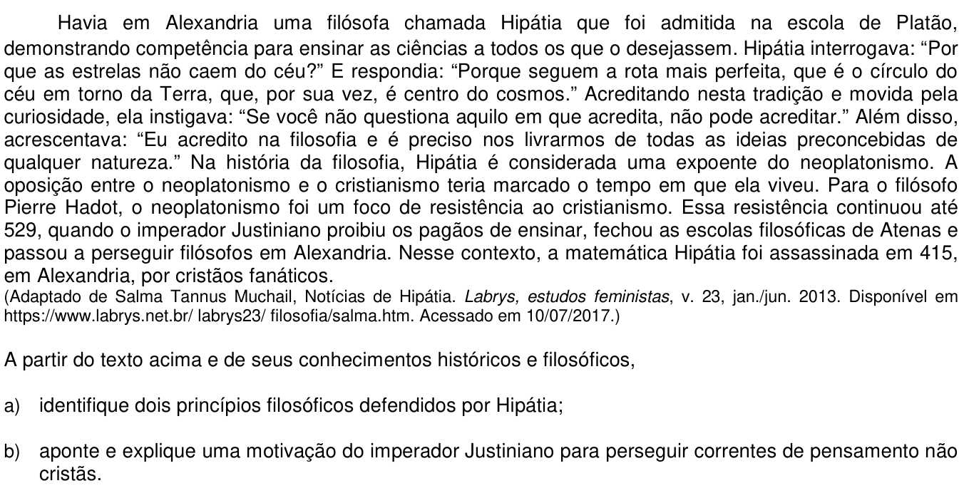 Questão 13 no caderno  da 2ª fase da UNICAMP 2019