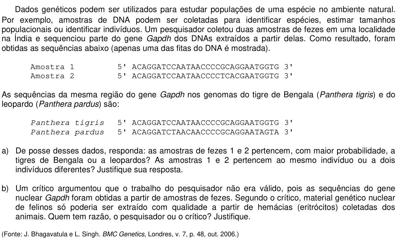 Questão 1 no caderno  da 2ª fase da UNICAMP 2018