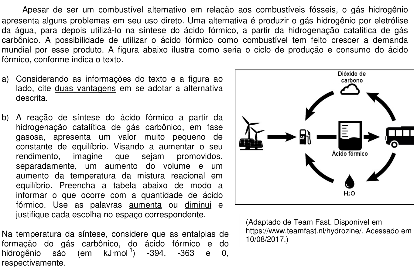 Questão 15 no caderno  da 2ª fase da UNICAMP 2018