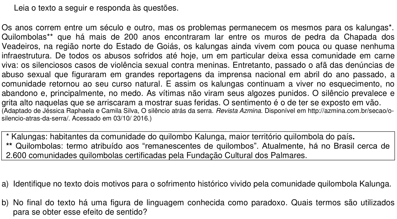 Questão 2 no caderno  da 2ª fase da UNICAMP 2017