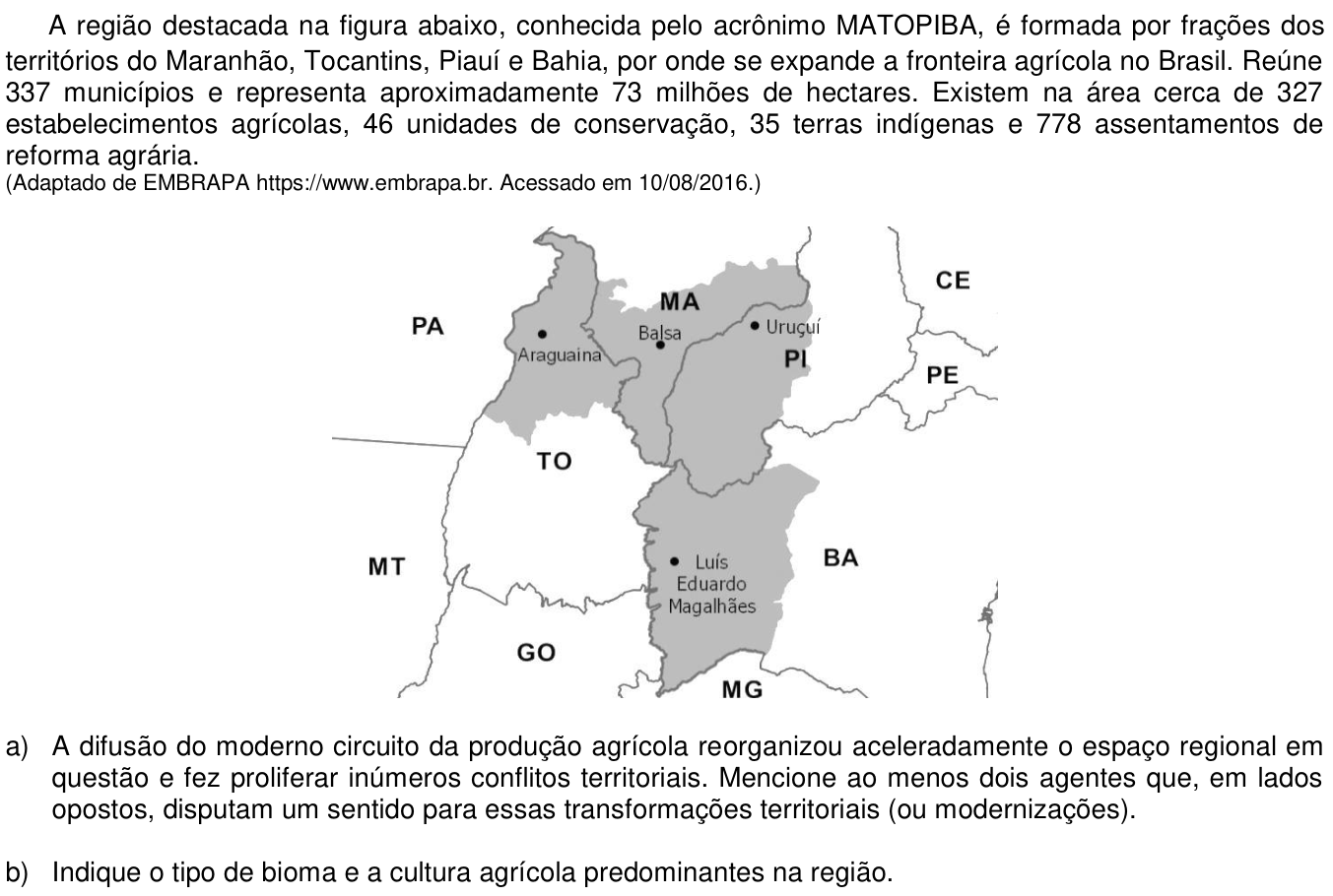 Questão 4 no caderno  da 2ª fase da UNICAMP 2017