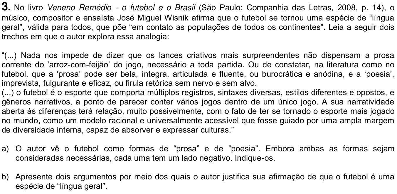 Questão 3 no caderno  da 2ª fase da UNICAMP 2016
