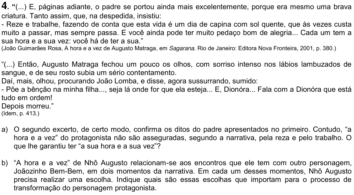 Questão 4 no caderno  da 2ª fase da UNICAMP 2016