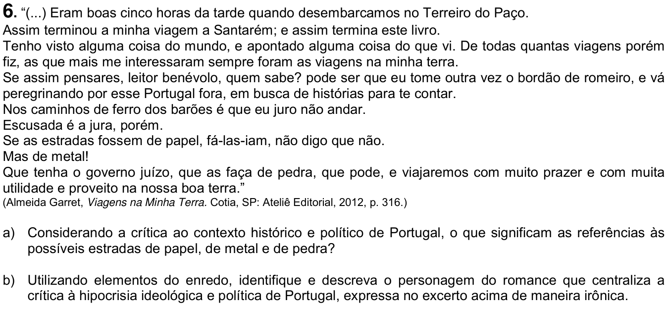 Questão 6 no caderno  da 2ª fase da UNICAMP 2016