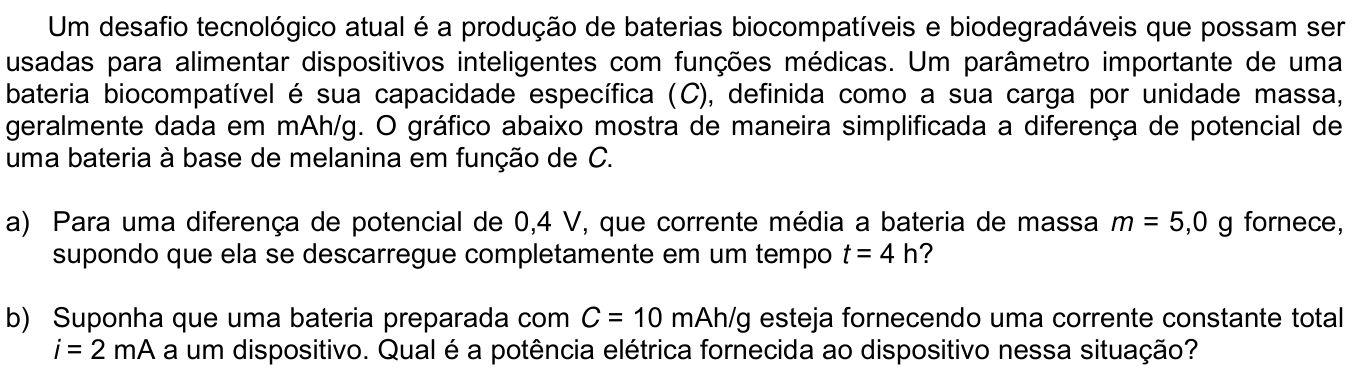 Questão 6 no caderno  da 2ª fase da UNICAMP 2015