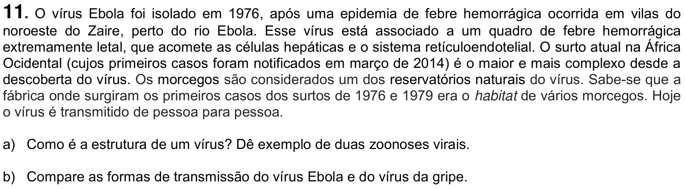 Questão 11 no caderno  da 2ª fase da UNICAMP 2015