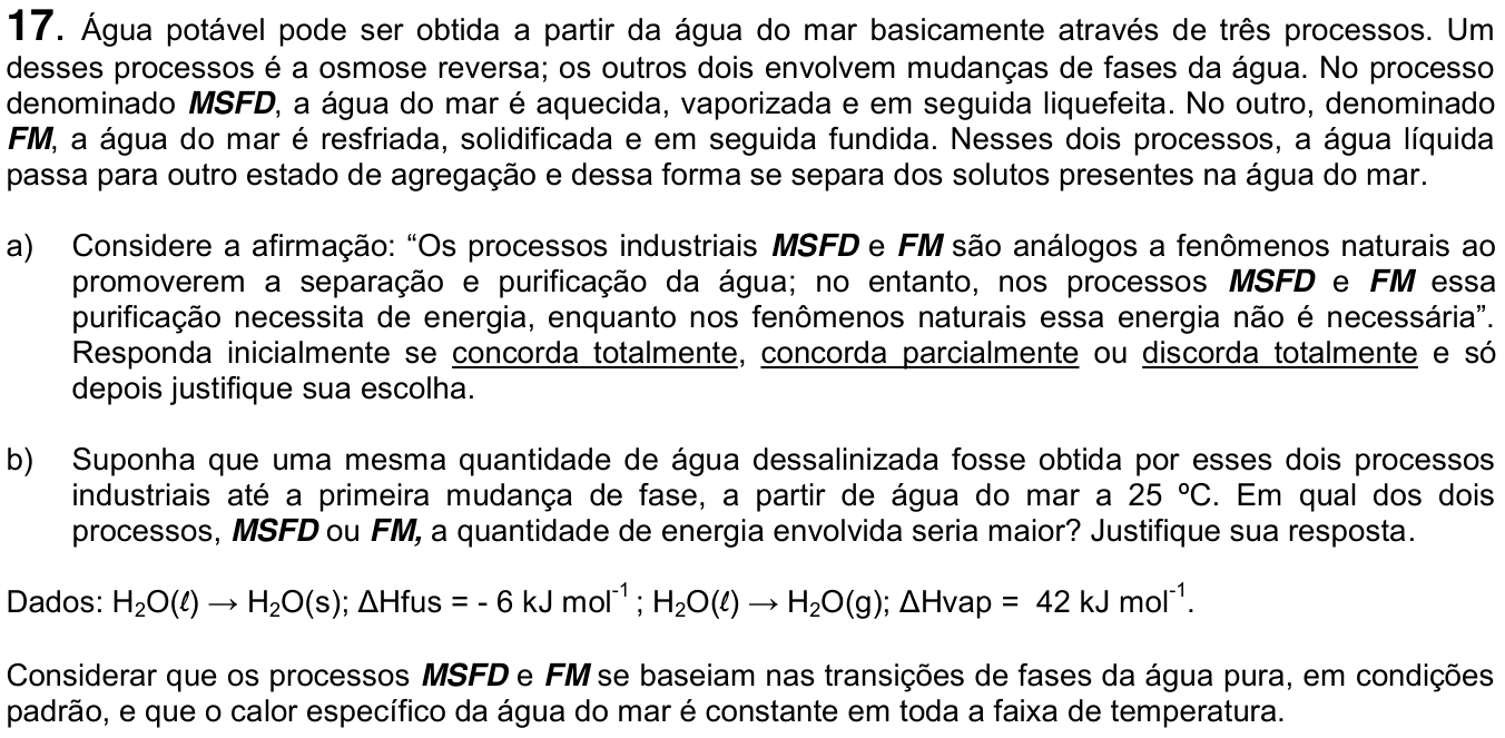 Questão 17 no caderno  da 2ª fase da UNICAMP 2015