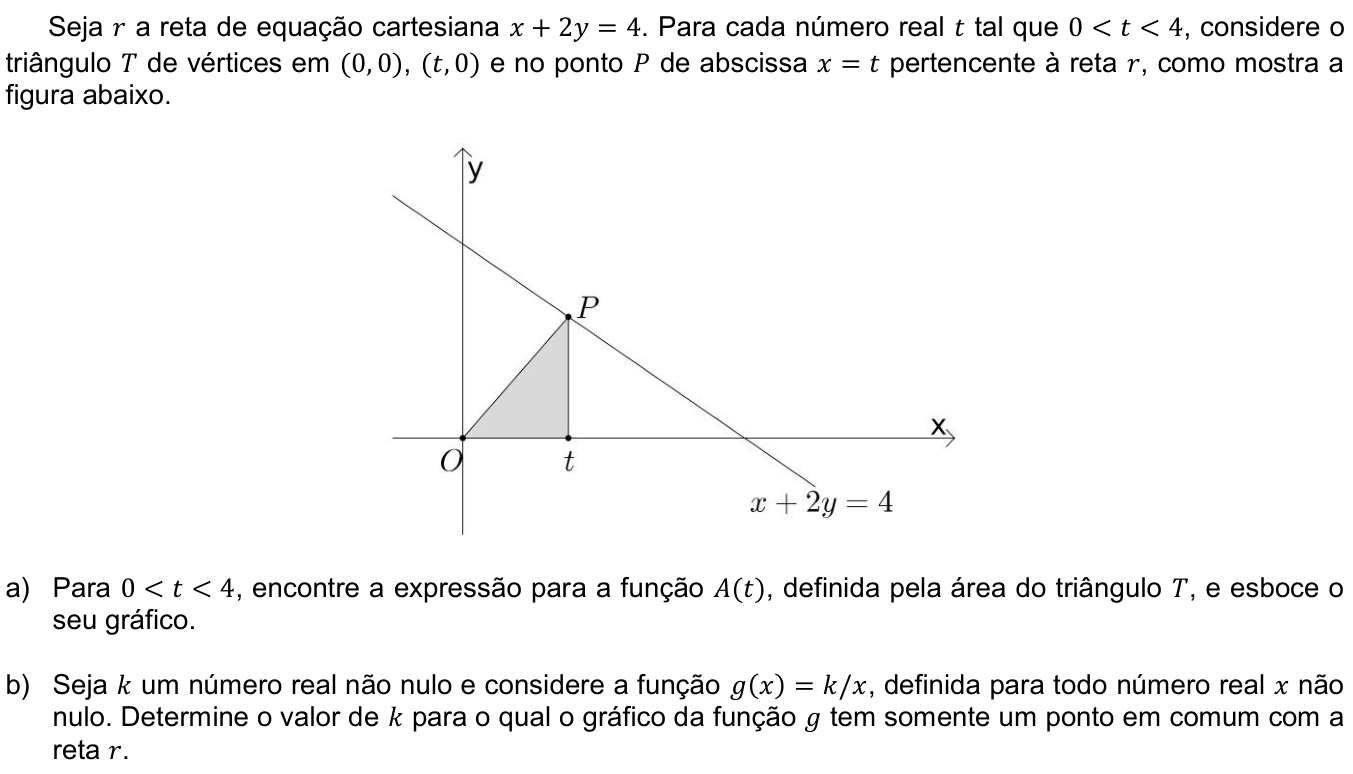 Questão 4 no caderno  da 2ª fase da UNICAMP 2015