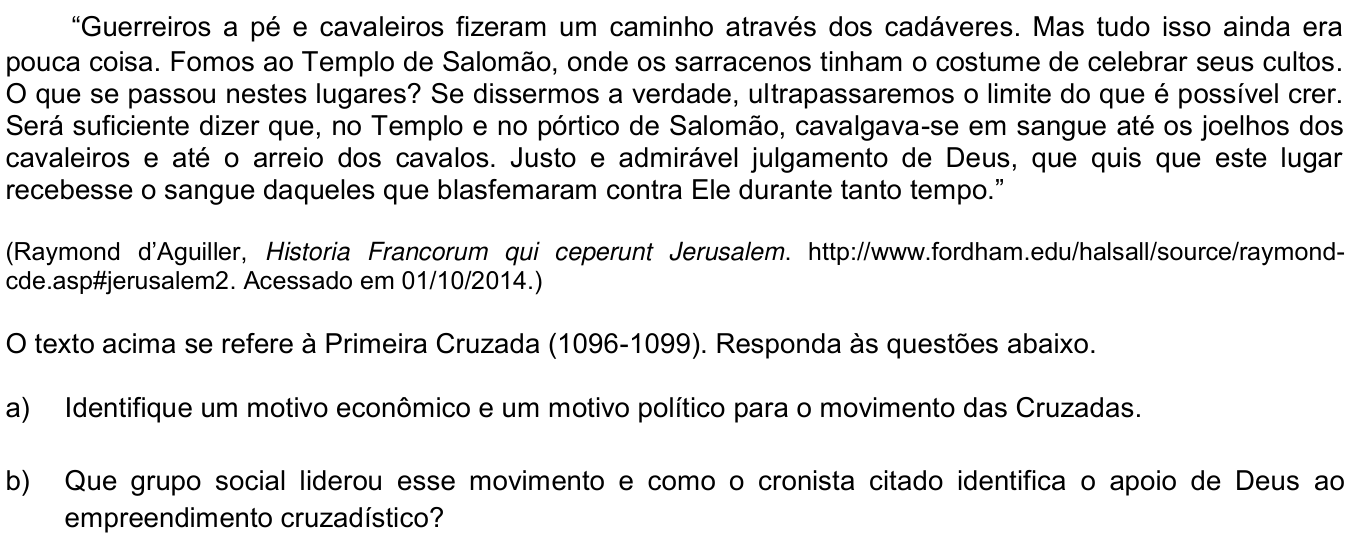 Questão 14 no caderno  da 2ª fase da UNICAMP 2015