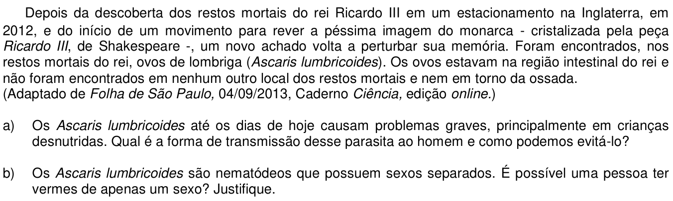 Questão 5 no caderno  da 2ª fase da UNICAMP 2014