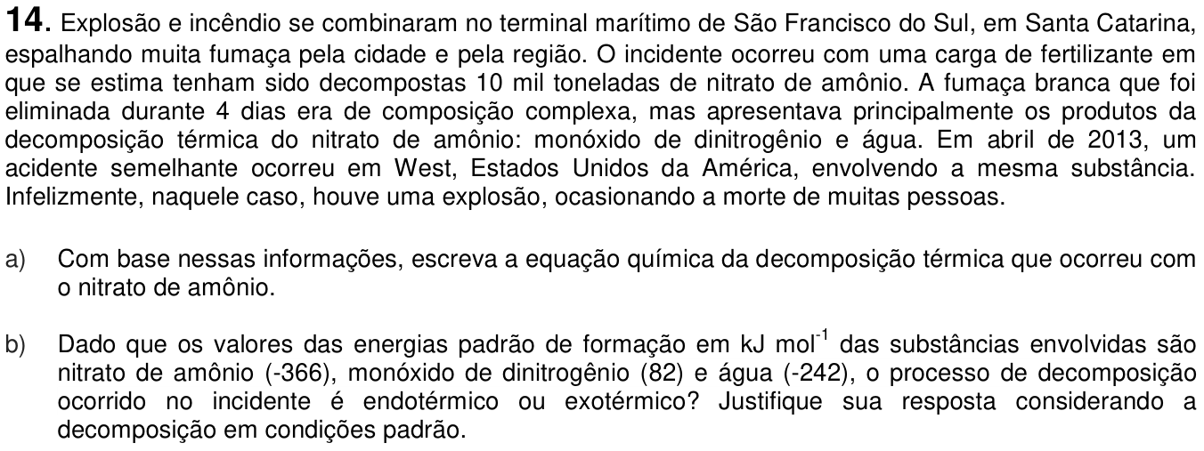 Questão 14 no caderno  da 2ª fase da UNICAMP 2014