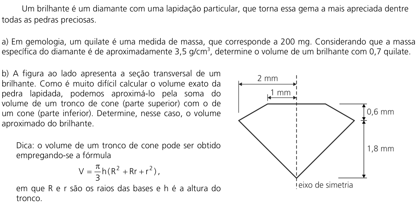 Questão 17 no caderno  da 2ª fase da UNICAMP 2012