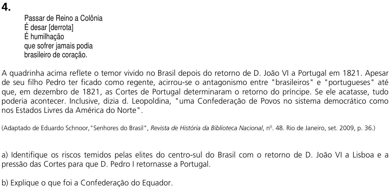 Questão 4 no caderno  da 2ª fase da UNICAMP 2012