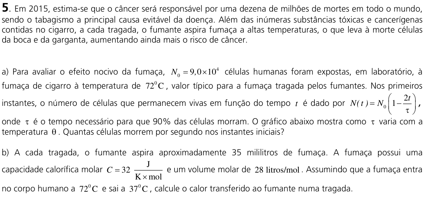 Questão 5 no caderno  da 2ª fase da UNICAMP 2012