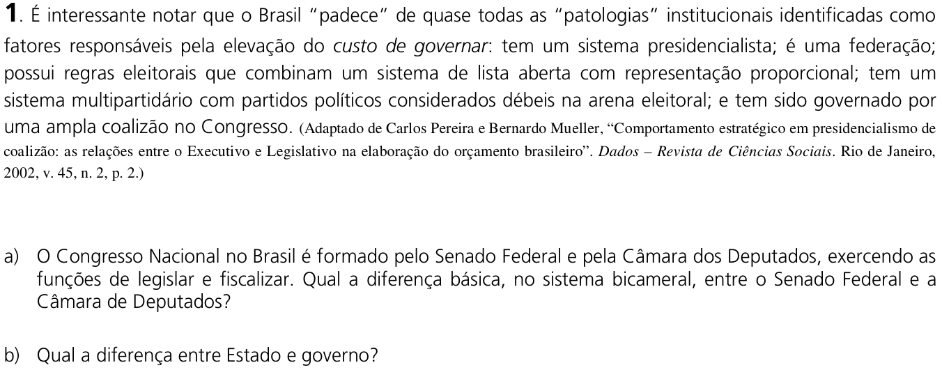 Questão 1 no caderno  da 2ª fase da UNICAMP 2011