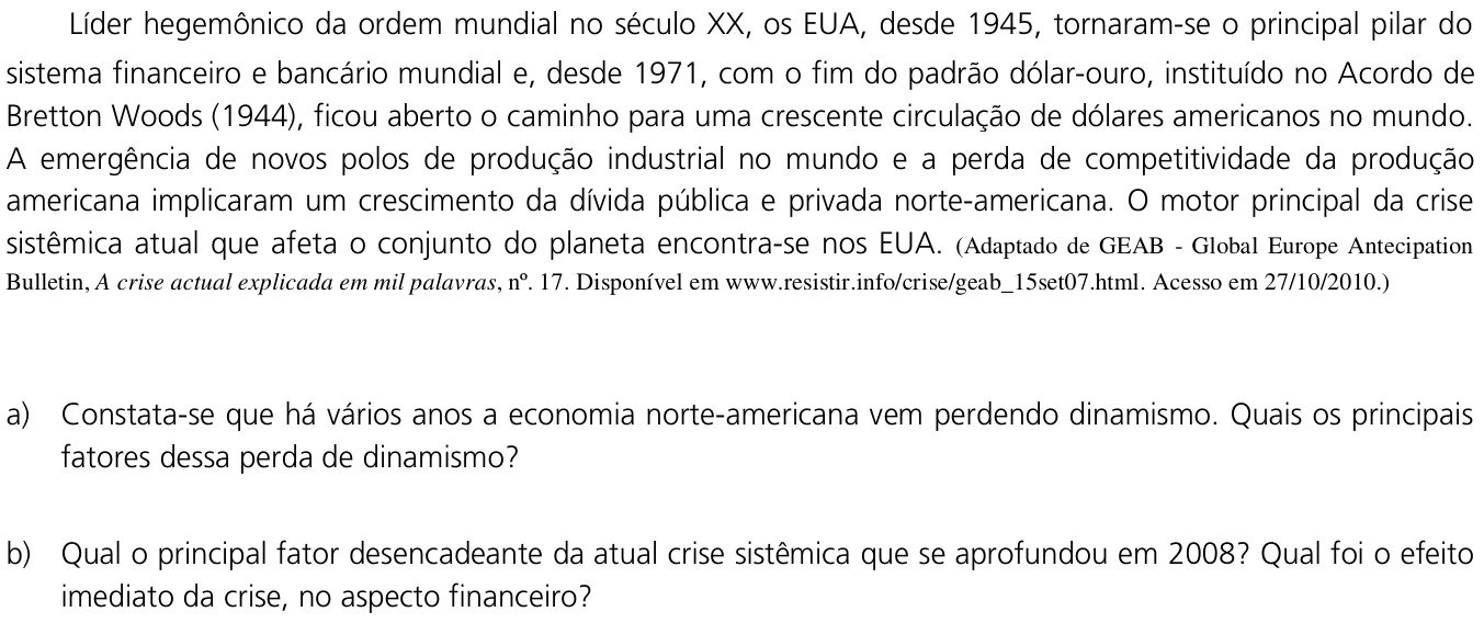 Questão 5 no caderno  da 2ª fase da UNICAMP 2011