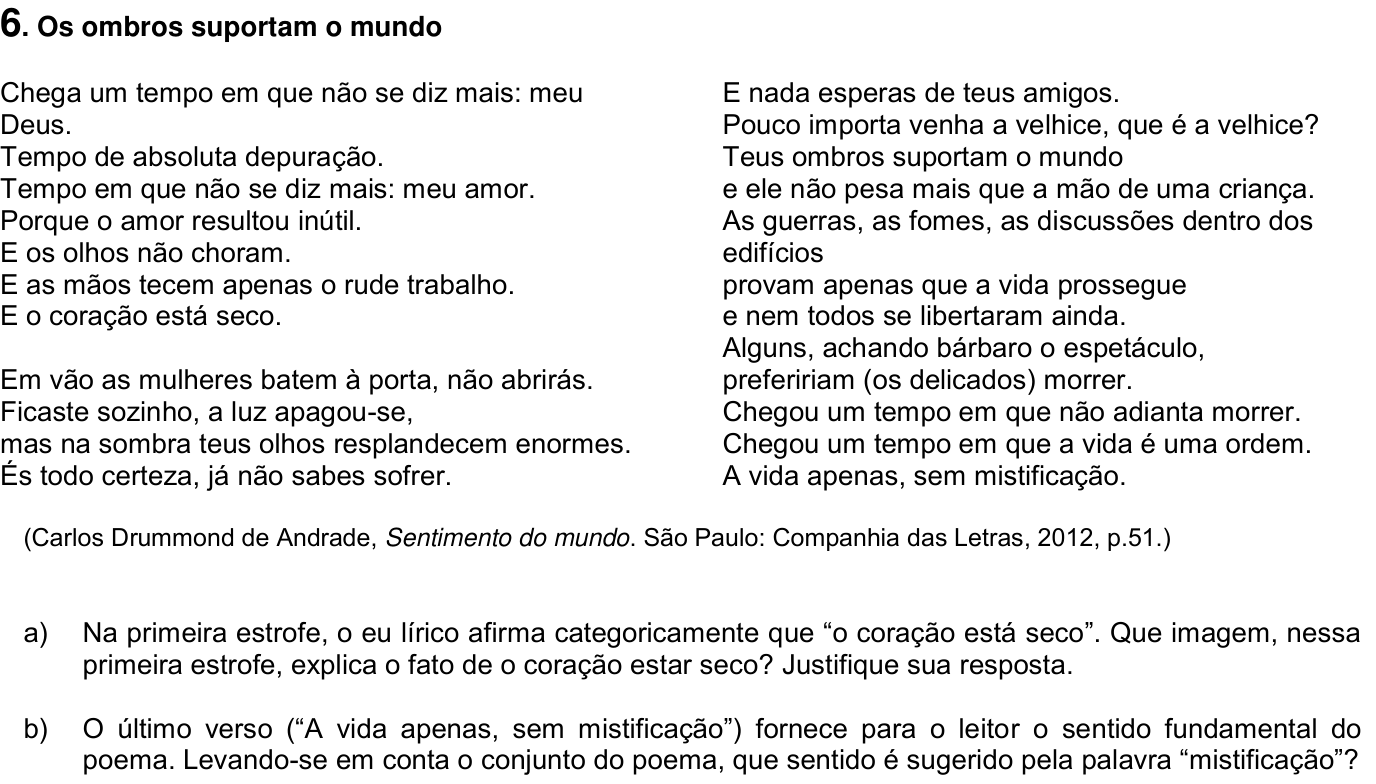 Questão 6 no caderno  da 2ª fase da UNICAMP 2015