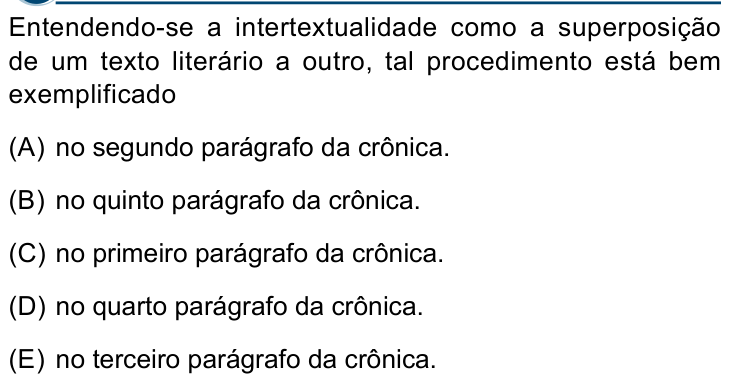 Questão 3 no caderno Conhecimentos Gerais da Santa Casa 2024
