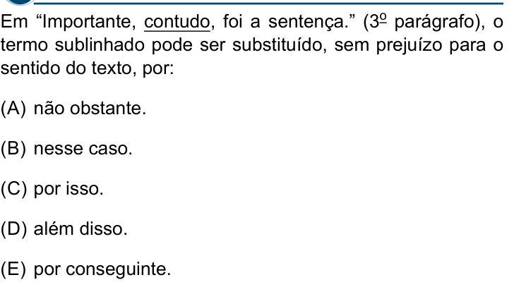 Questão 5 no caderno Conhecimentos Gerais da Santa Casa 2024