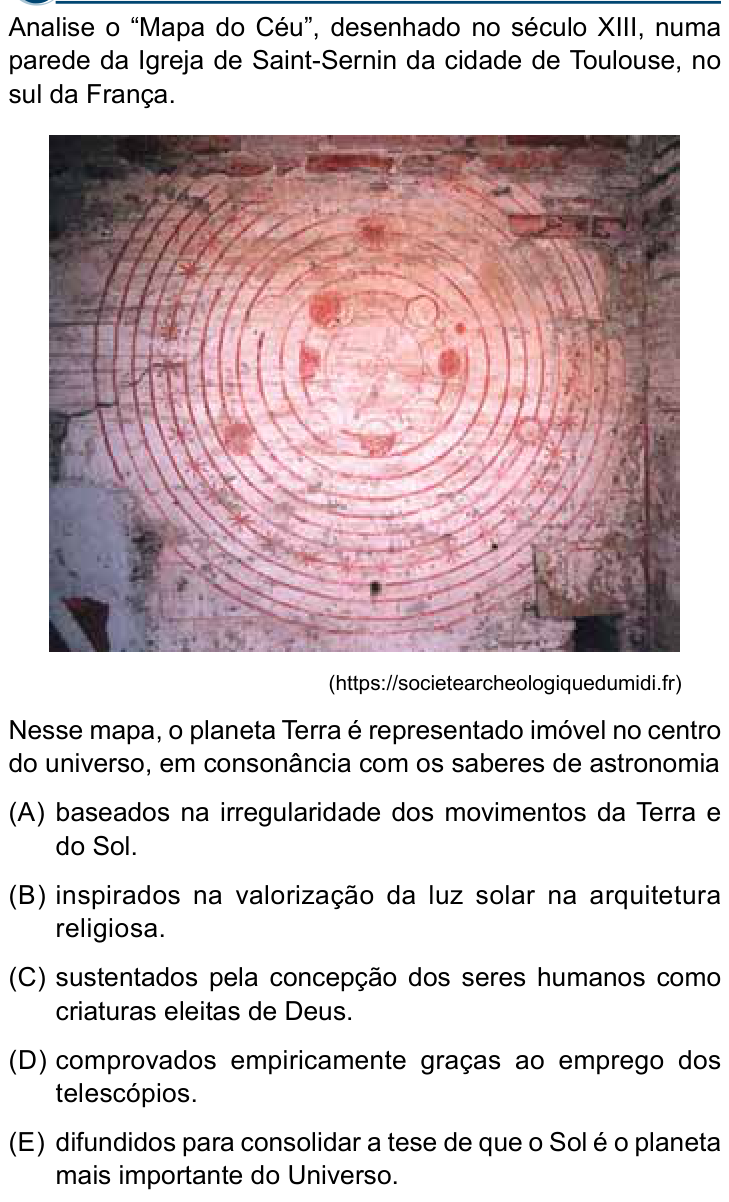 Questão 22 no caderno Conhecimentos Gerais da Santa Casa 2024
