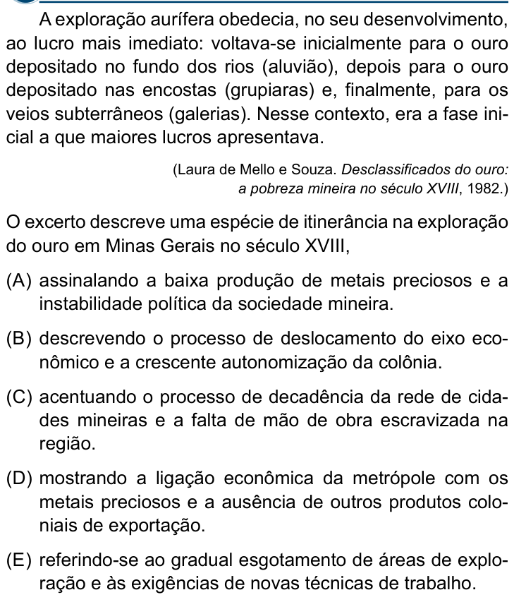 Questão 23 no caderno Conhecimentos Gerais da Santa Casa 2024