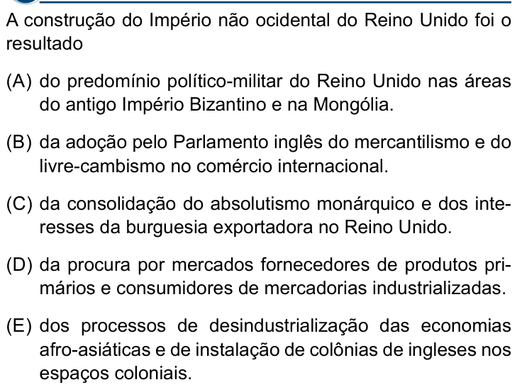 Questão 26 no caderno Conhecimentos Gerais da Santa Casa 2024