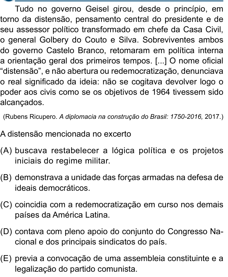 Questão 29 no caderno Conhecimentos Gerais da Santa Casa 2024