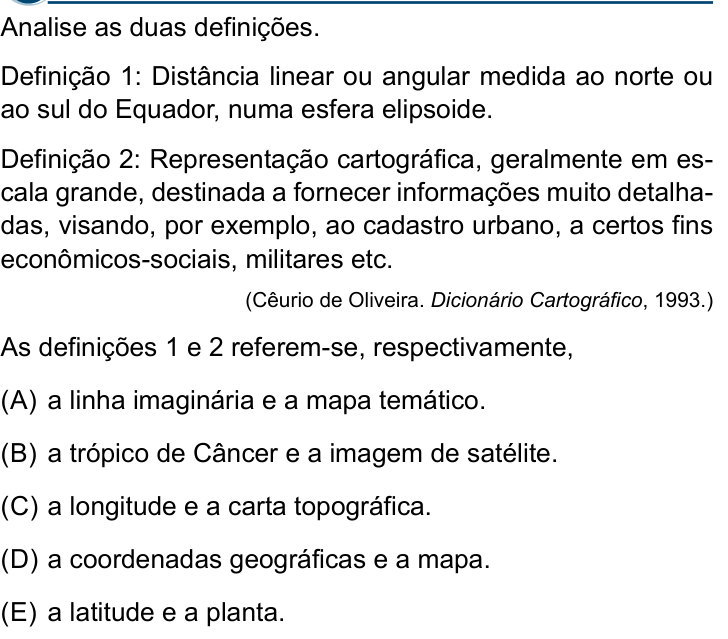 Questão 39 no caderno Conhecimentos Gerais da Santa Casa 2024