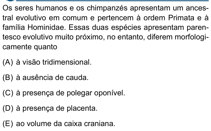 Questão 46 no caderno Conhecimentos Gerais da Santa Casa 2024