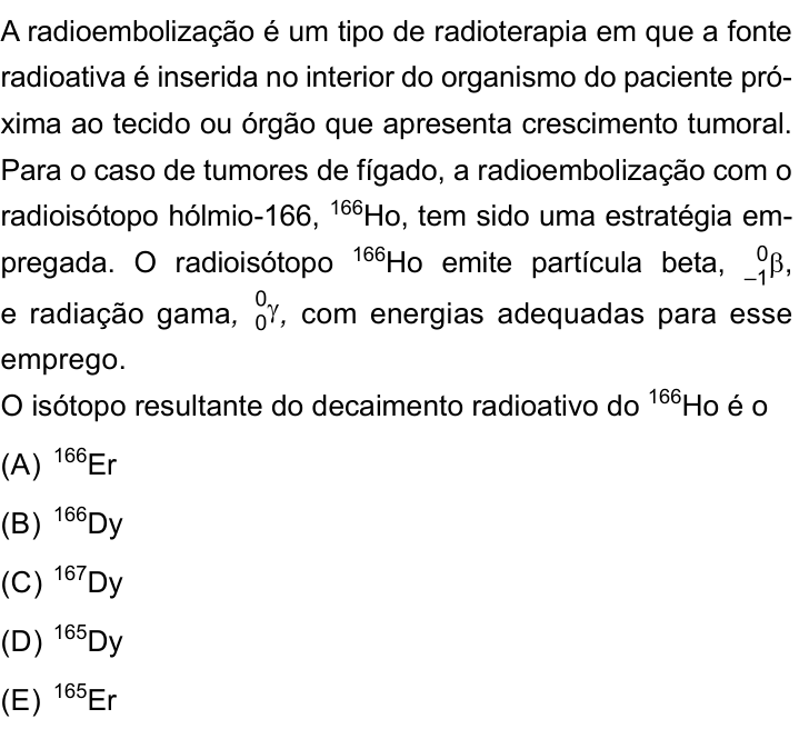 Questão 52 no caderno Conhecimentos Gerais da Santa Casa 2024