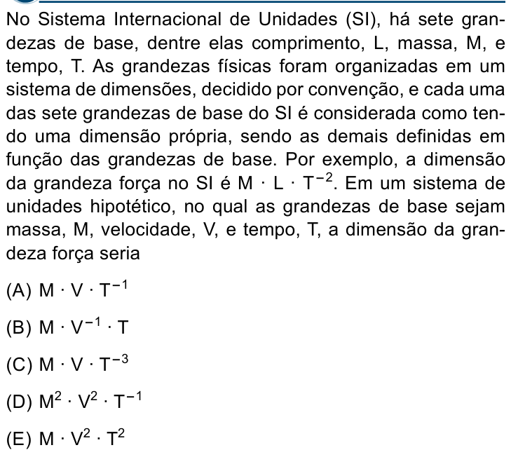 Questão 61 no caderno Conhecimentos Gerais da Santa Casa 2024