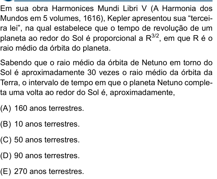 Questão 64 no caderno Conhecimentos Gerais da Santa Casa 2024