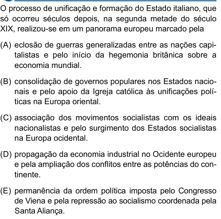 Questão 23 no caderno Conhecimentos Gerais da Santa Casa 2025