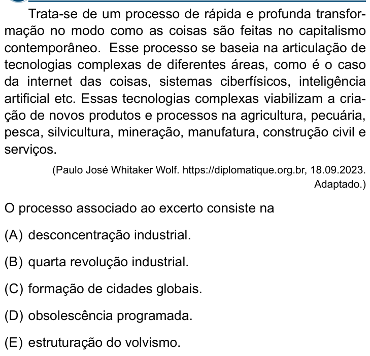 Questão 31 no caderno Conhecimentos Gerais da Santa Casa 2025