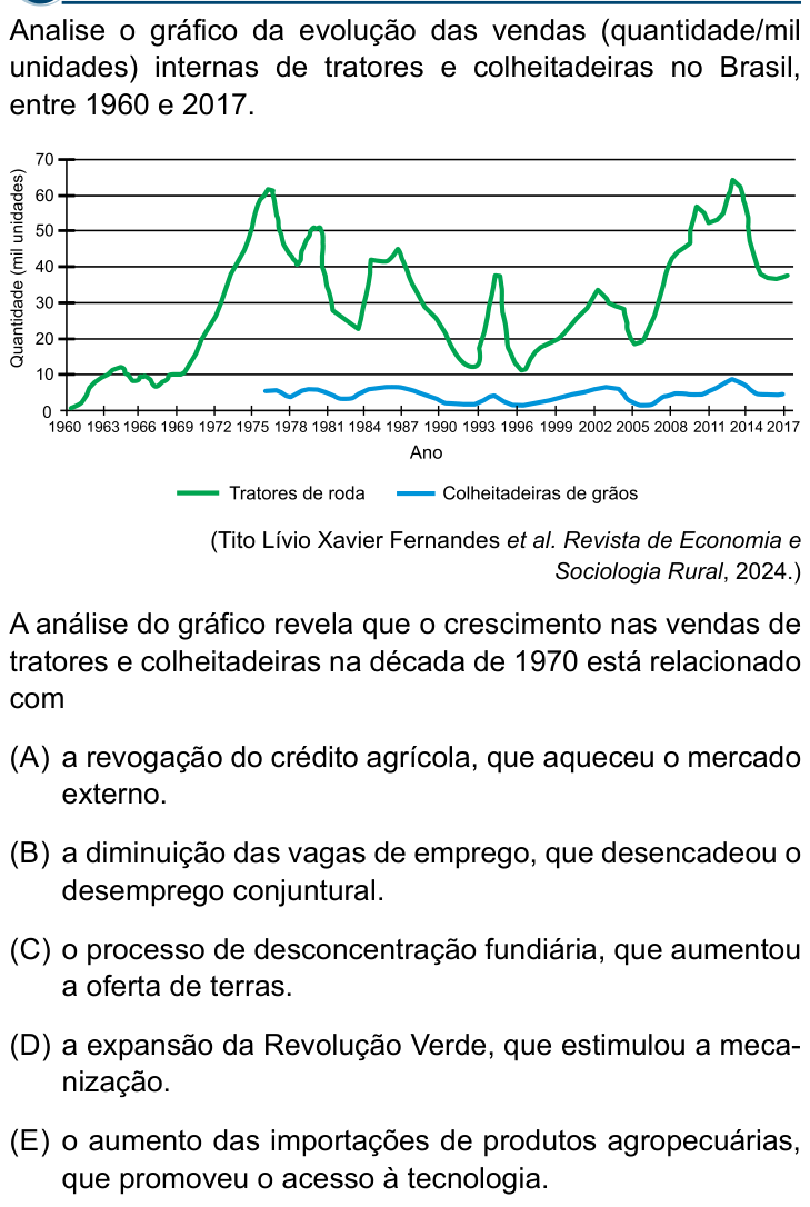 Questão 35 no caderno Conhecimentos Gerais da Santa Casa 2025
