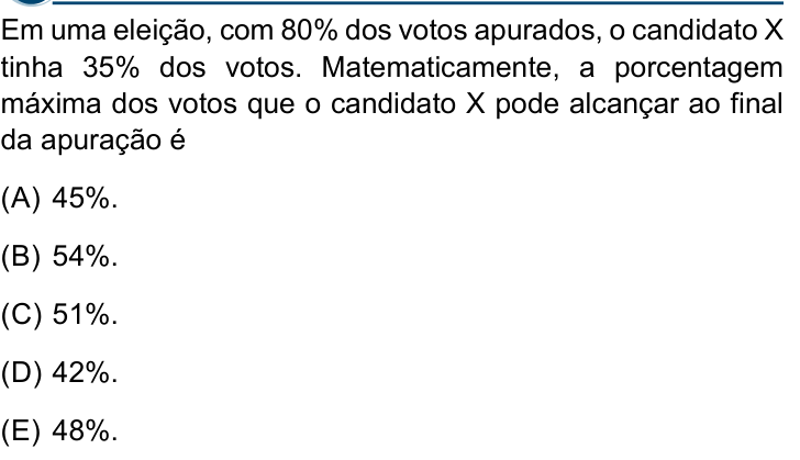 Questão 71 no caderno Conhecimentos Gerais da Santa Casa 2025