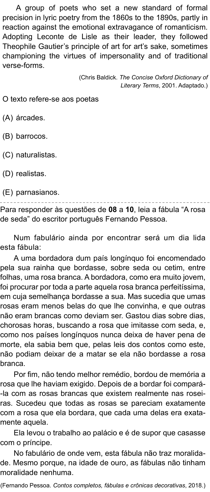 Questão 7 no caderno Conhecimentos Gerais da Santa Casa 2026