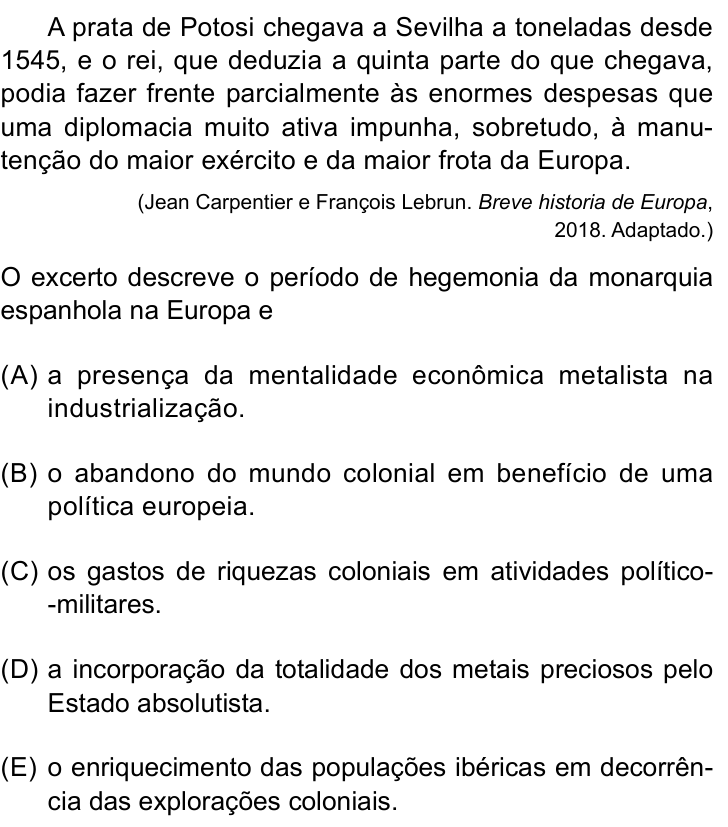 Questão 23 no caderno Conhecimentos Gerais da Santa Casa 2026