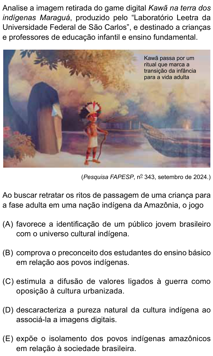 Questão 30 no caderno Conhecimentos Gerais da Santa Casa 2026