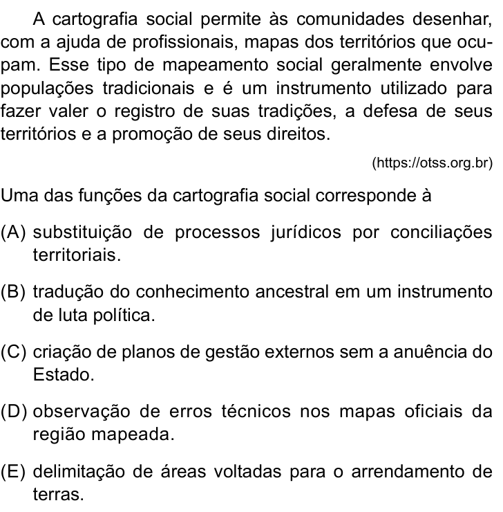 Questão 31 no caderno Conhecimentos Gerais da Santa Casa 2026