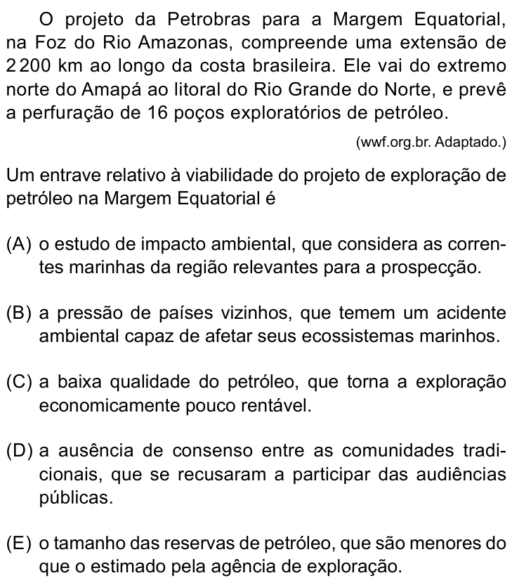 Questão 37 no caderno Conhecimentos Gerais da Santa Casa 2026