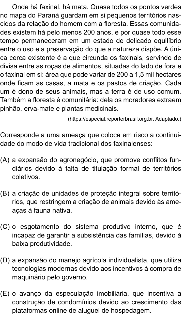 Questão 39 no caderno Conhecimentos Gerais da Santa Casa 2026