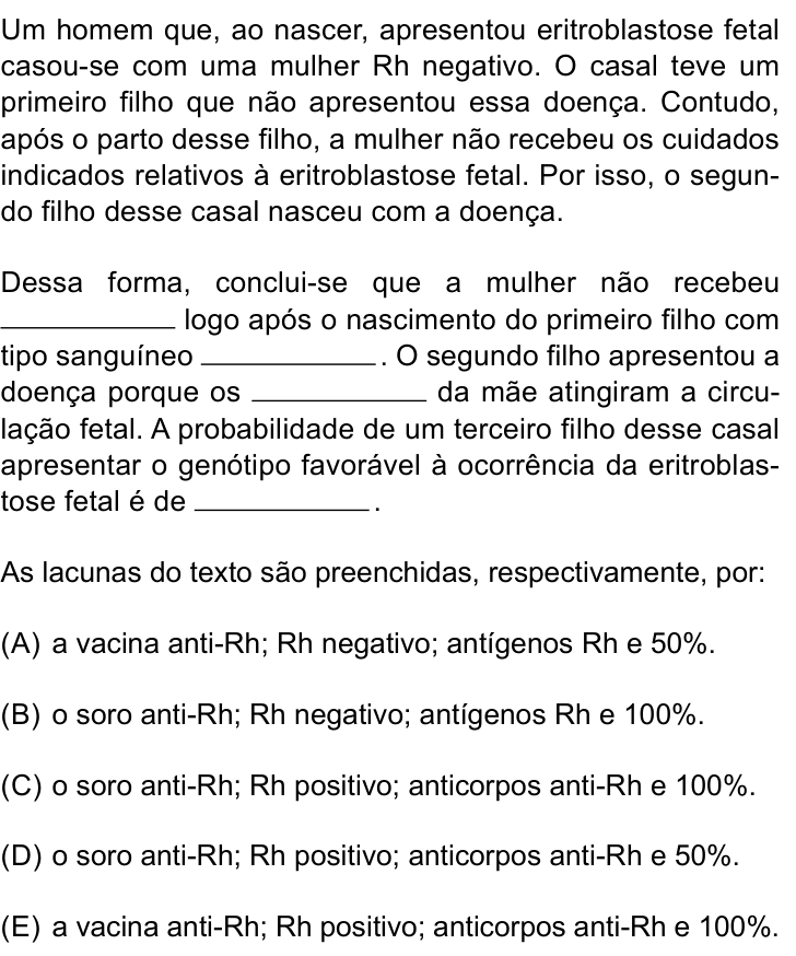Questão 48 no caderno Conhecimentos Gerais da Santa Casa 2026