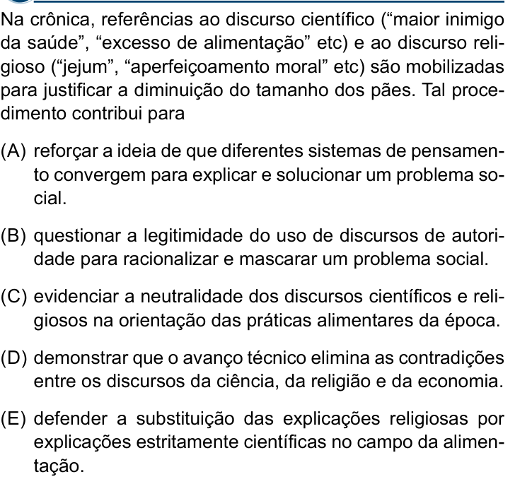 Questão 8 no caderno Conhecimentos Gerais da Santa Casa 2027