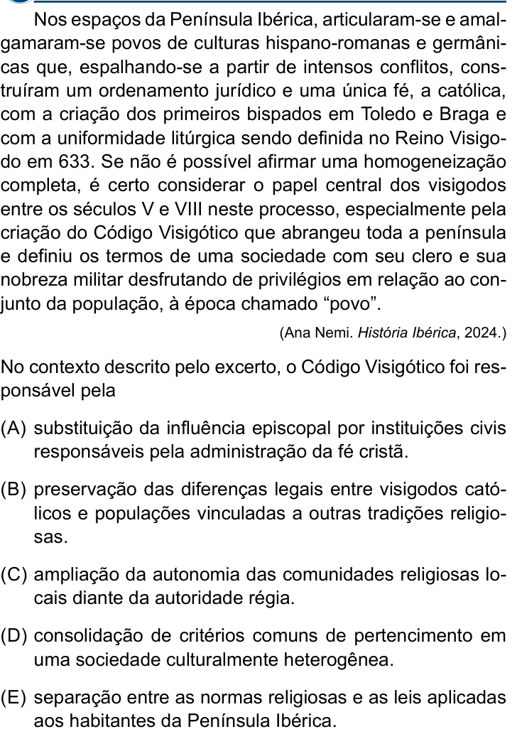 Questão 22 no caderno Conhecimentos Gerais da Santa Casa 2027